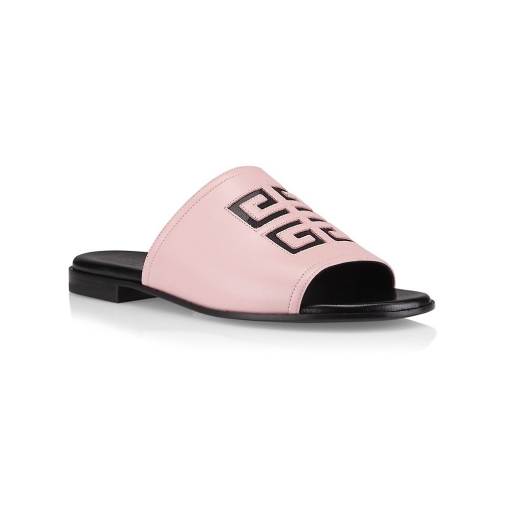 NIB $575 Givenchy Cutout 4G Logo Slide Sandal in Blush Pink - size 41 / 11!